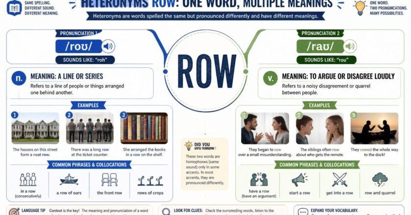 Heteronyms Row: Meaning, Examples, and English Usage